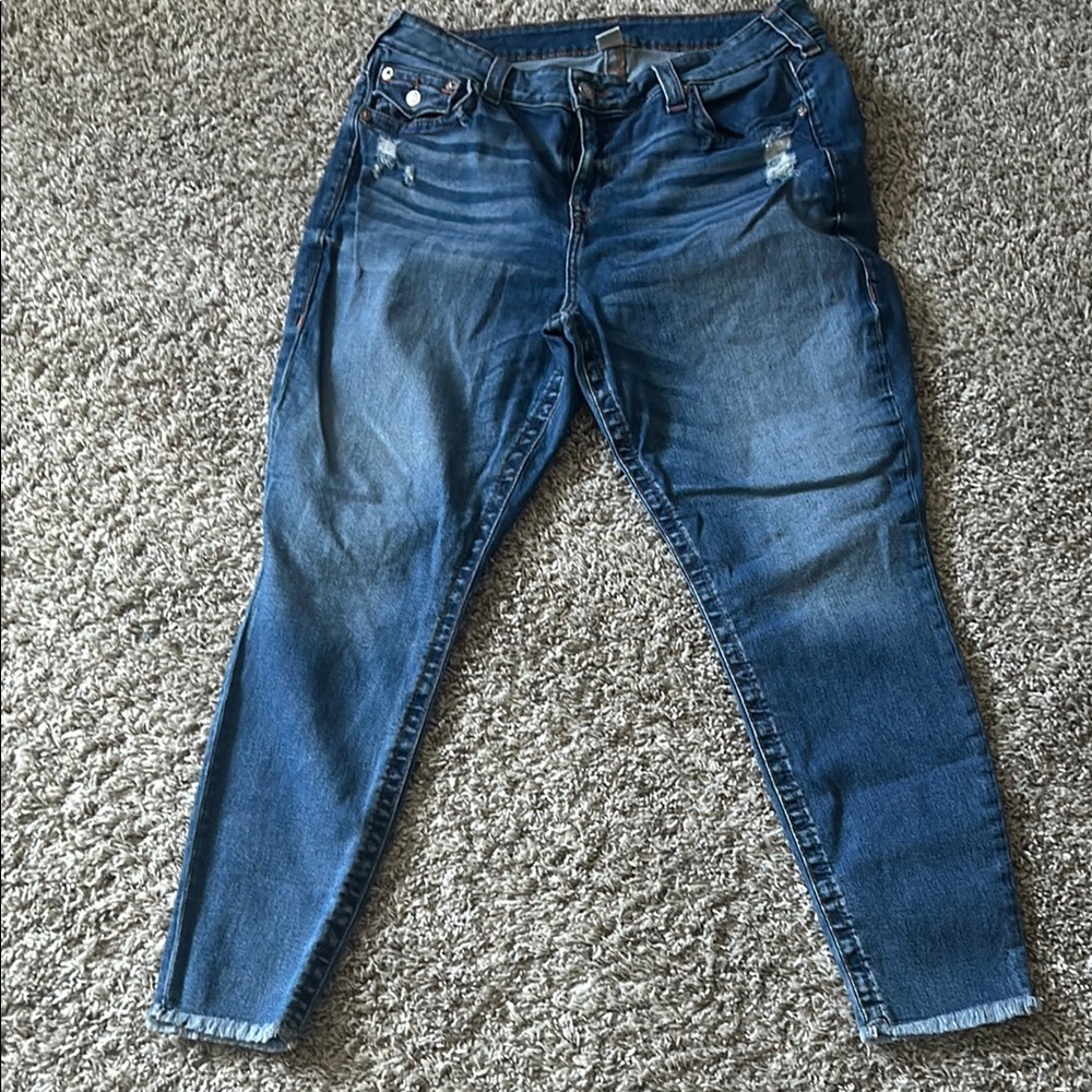 True Religion Boyfriend Jeans Blue Medium Wash